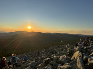 Sonnenuntergang am Lusen